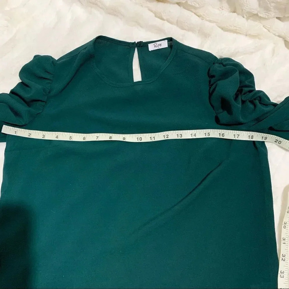 Ripe green dress blouse Sz S/P - Picture 9 of 10